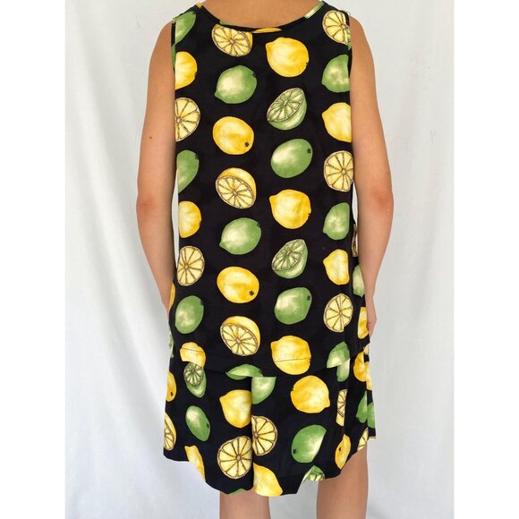 80s vintage novelty fruits print retro summer tank top shorts matching coord set - Picture 7 of 10